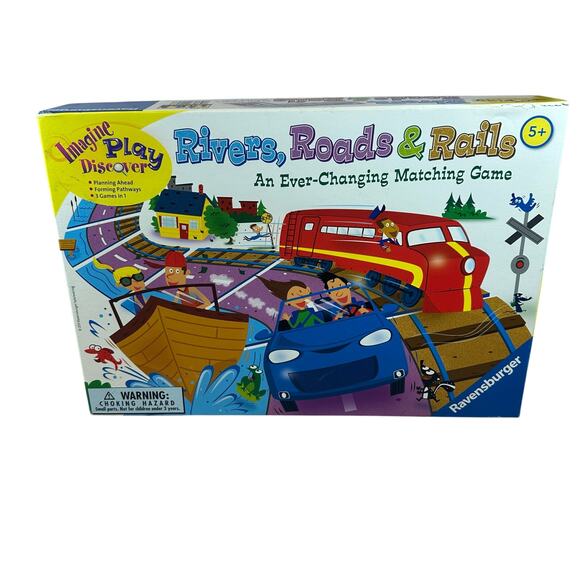 Rivers Roads & Rails 220533 Ever Changing Matching Board Game Ravensburger - Picture 1 of 6